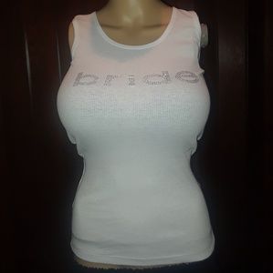Rhinestone Bride Tank - Never Worn